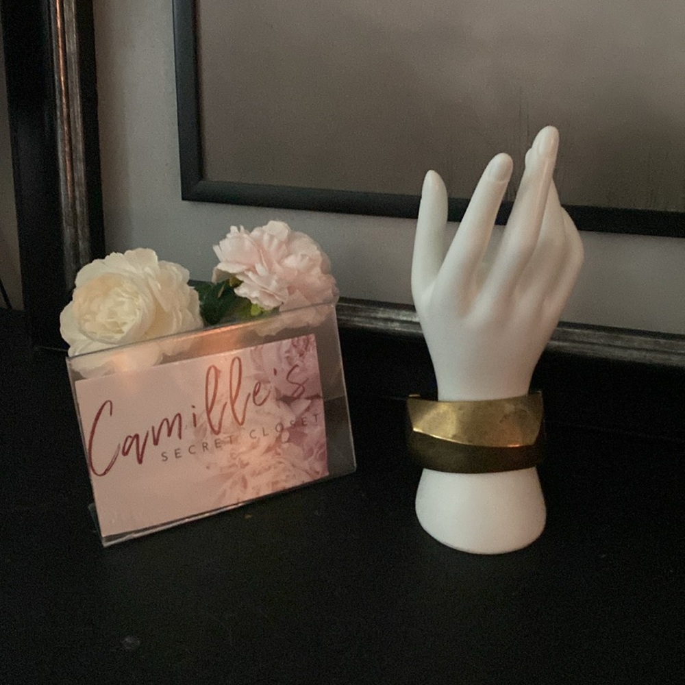 Chico's Gold Textured Bracelet